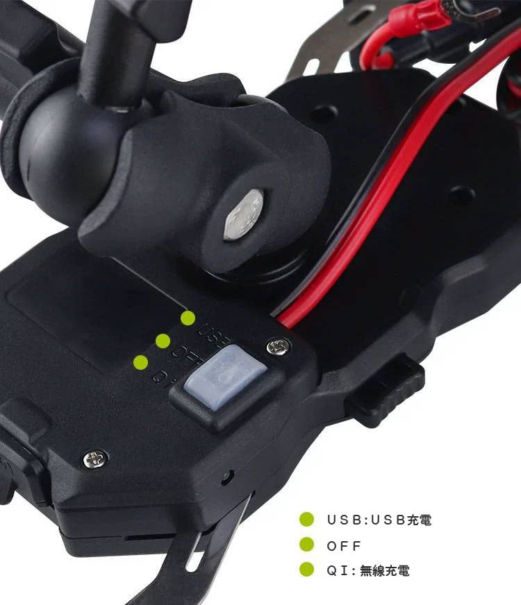 ワイヤレス充電】秒速ロック スマホホルダー 360度ボール